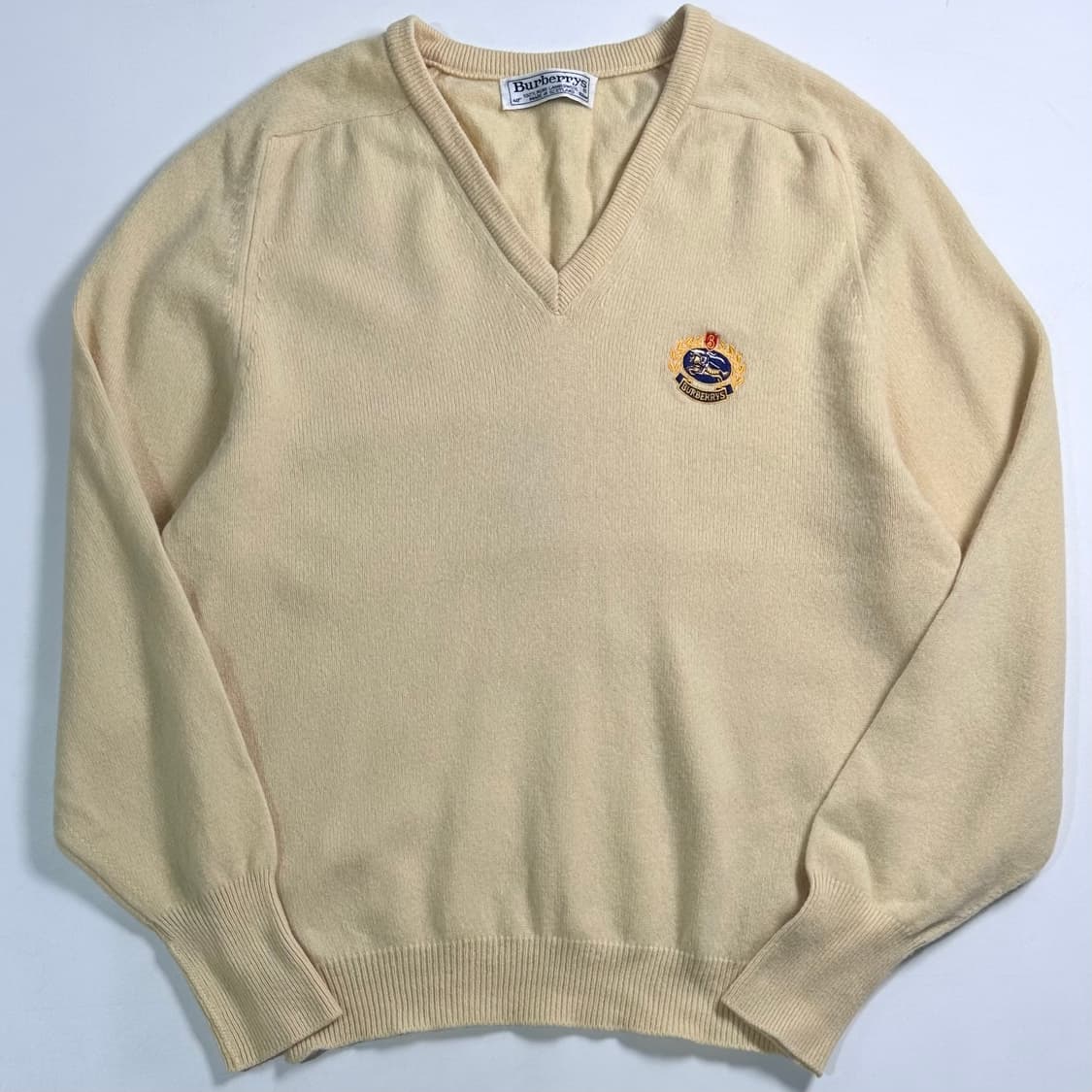 90s 버버리 크레스트 로고 울 니트 상품이미지1