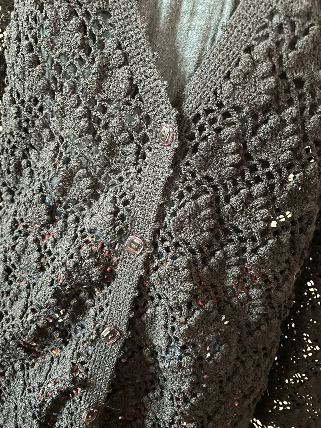 빈티지 플라워 크로셰 니트 가디건  상품이미지4