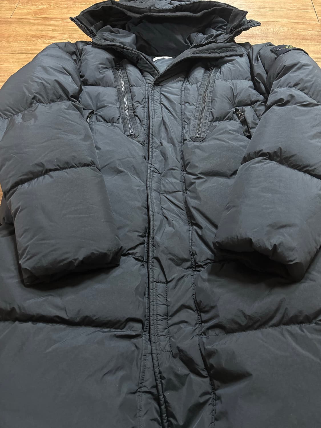 스톤아일랜드 크링클랩스 패딩 블랙 L 상품이미지4