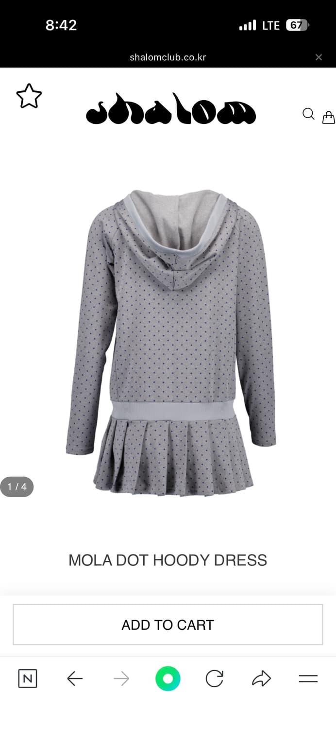 샬롬클럽 MOLA DOT HOODY DRESS 상품이미지2