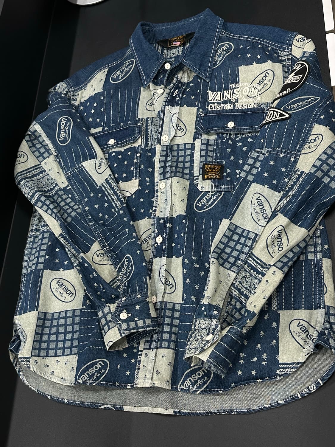 벤슨 패치워크 데님 셔츠 상품이미지4