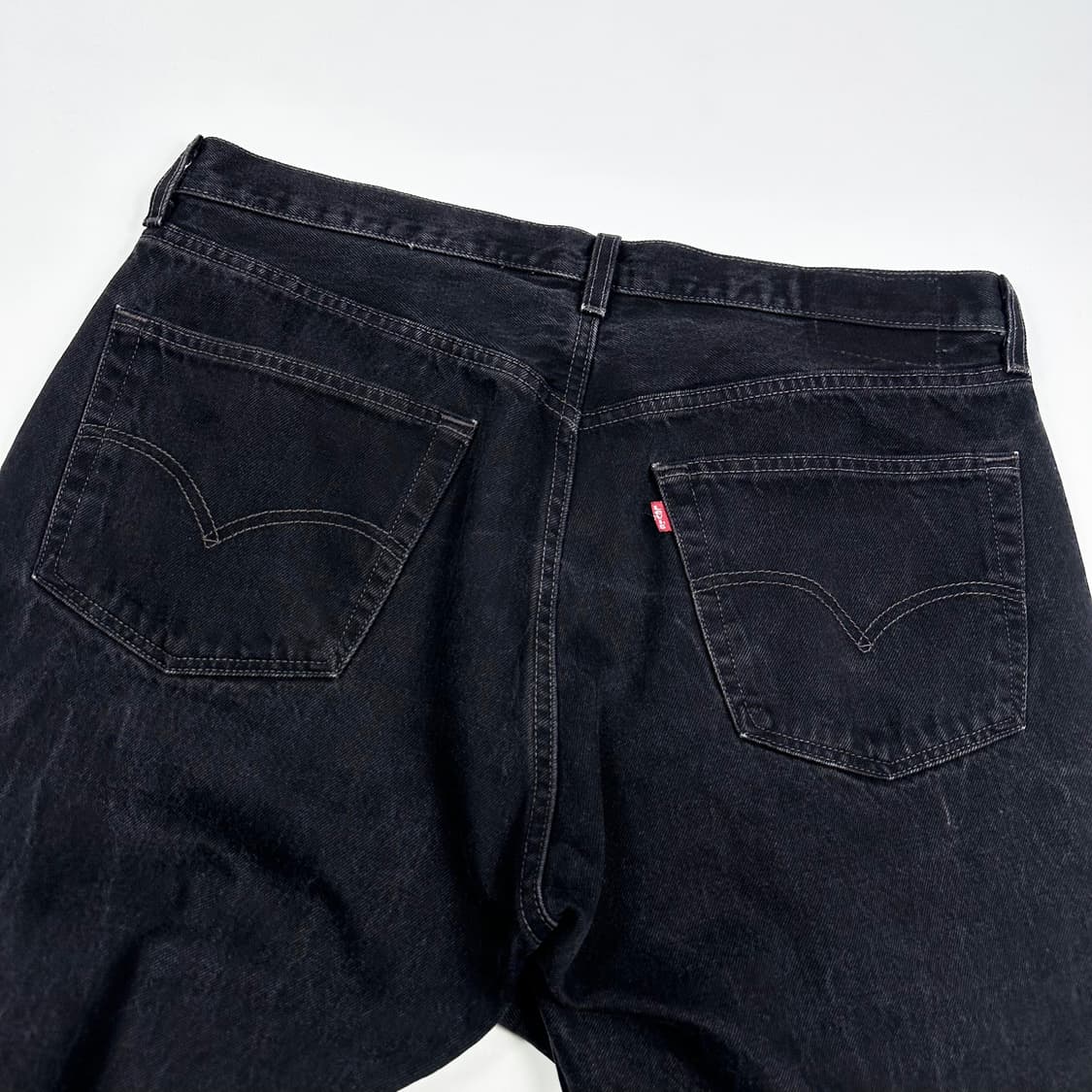 36 01년 리바이스 501 USA 오리지널 흑청 데님팬츠 상품이미지5