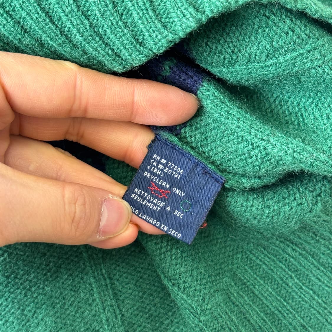 타미힐피거 90s 스트라이프 프레피 자수 니트 S 상품이미지6