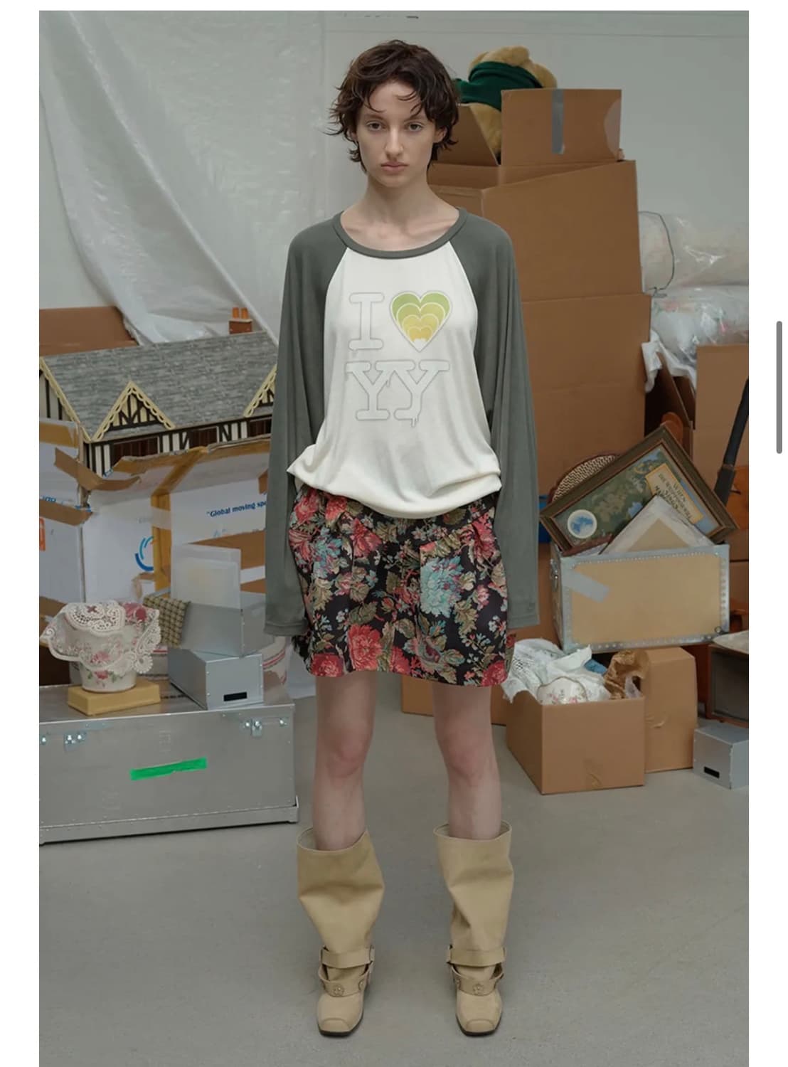 오픈 와이와이 I LOVE YY RAGLAN TEE  상품이미지1