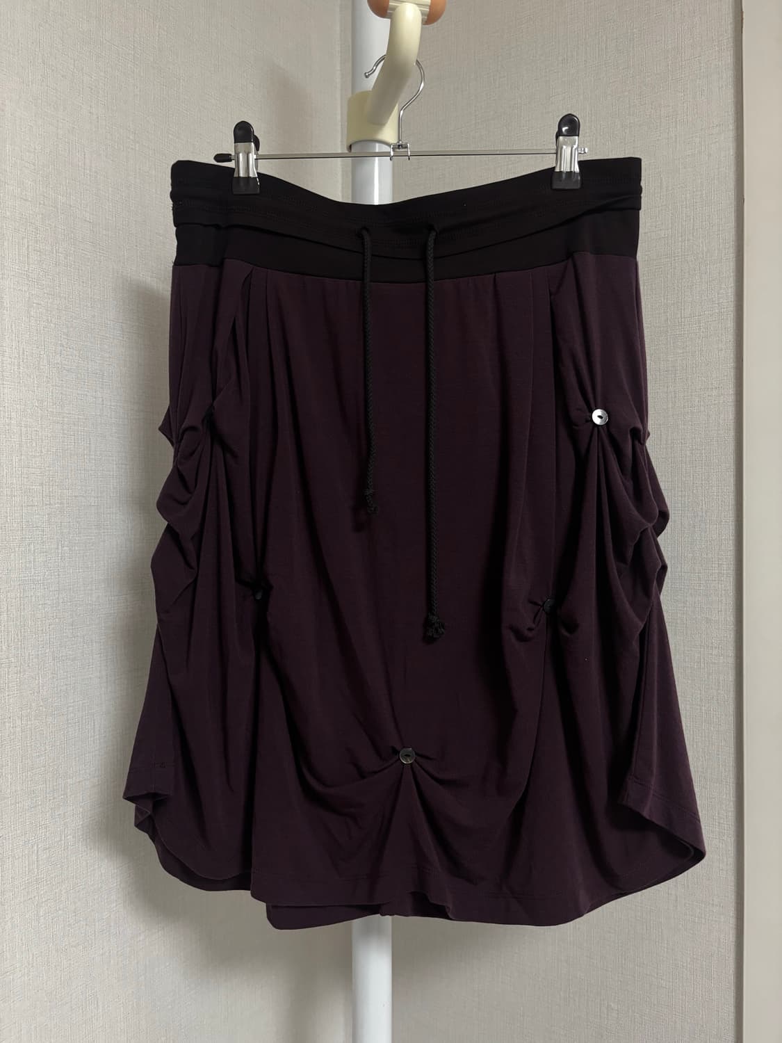 Sankofa Puella Drape wool skirt Purple 상품이미지6