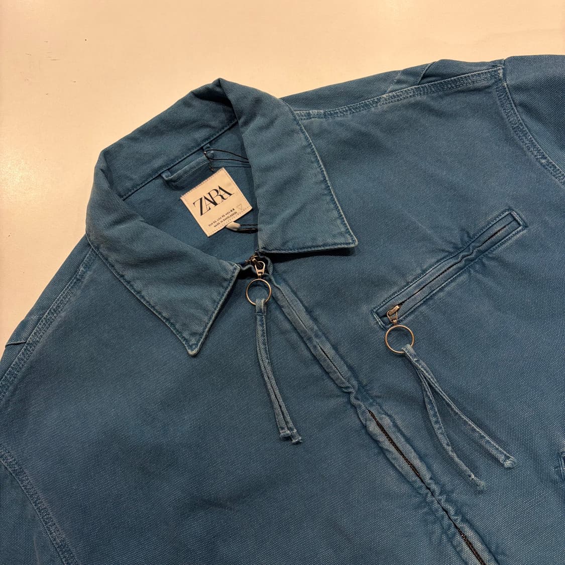 [XL] 자라 디트로이트 워싱 자켓 블루 새상품 B460 상품이미지3