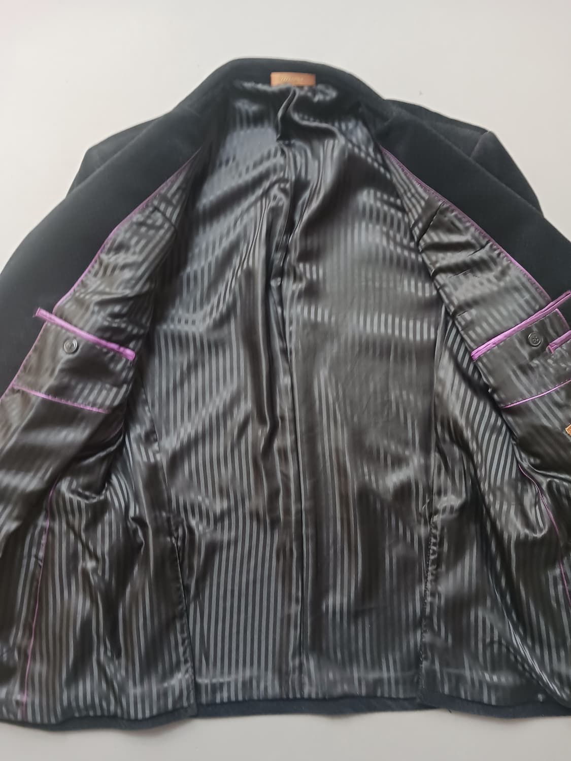 [L] 지지아노 옴므 체크 벨벳 블레이저 자켓 상품이미지5