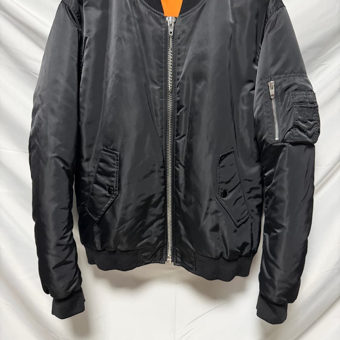 [S+급/48] 셀린느 백로고 블루종 봄버 자켓 블랙 상품이미지4