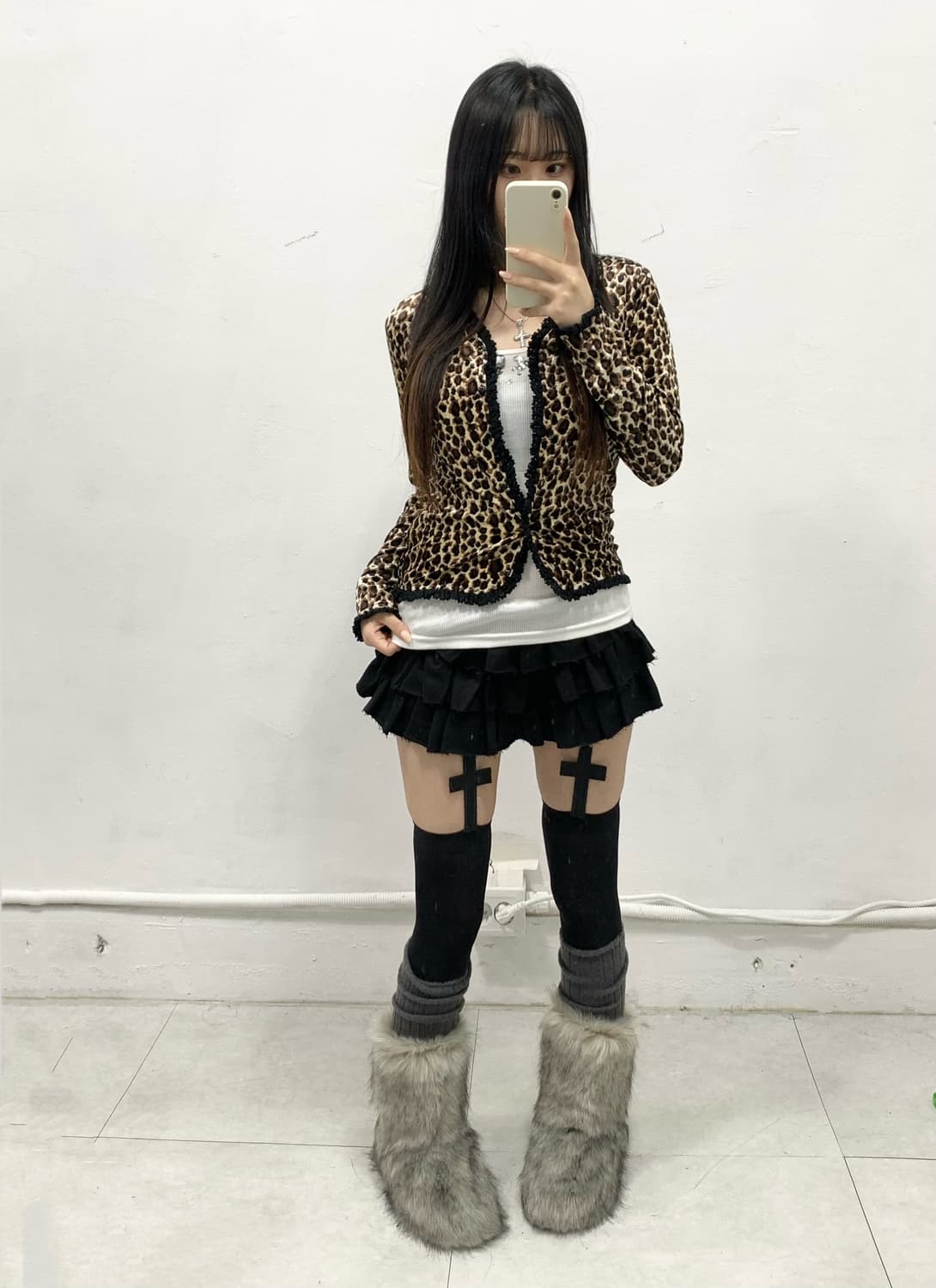 [MAI BABI] 오네갸루 레오파드 호피 가디건 상품이미지2