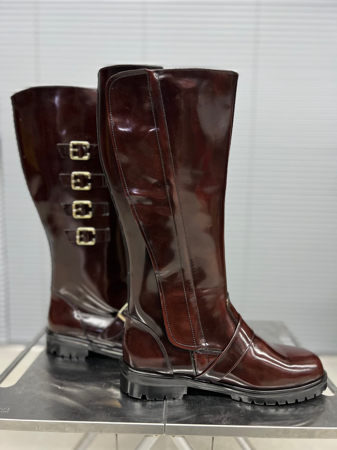 자주와인 골드버클 롱부츠 265 상품이미지2