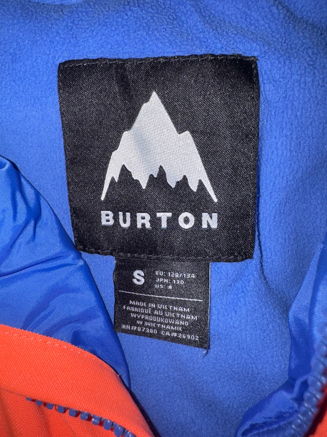 버튼 키즈 스키보드복 s사이즈 상품이미지3