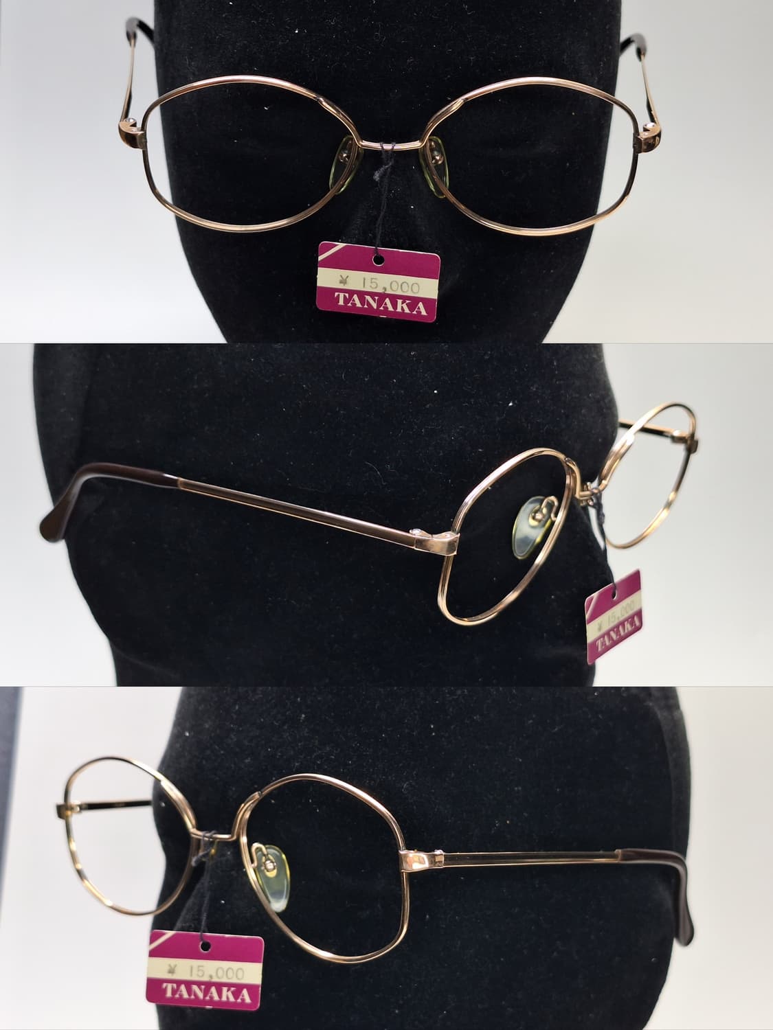 80s 일본제 빈티지/SM-12KGF 금도금 금장 안경테 50mm/클래식 상품이미지7