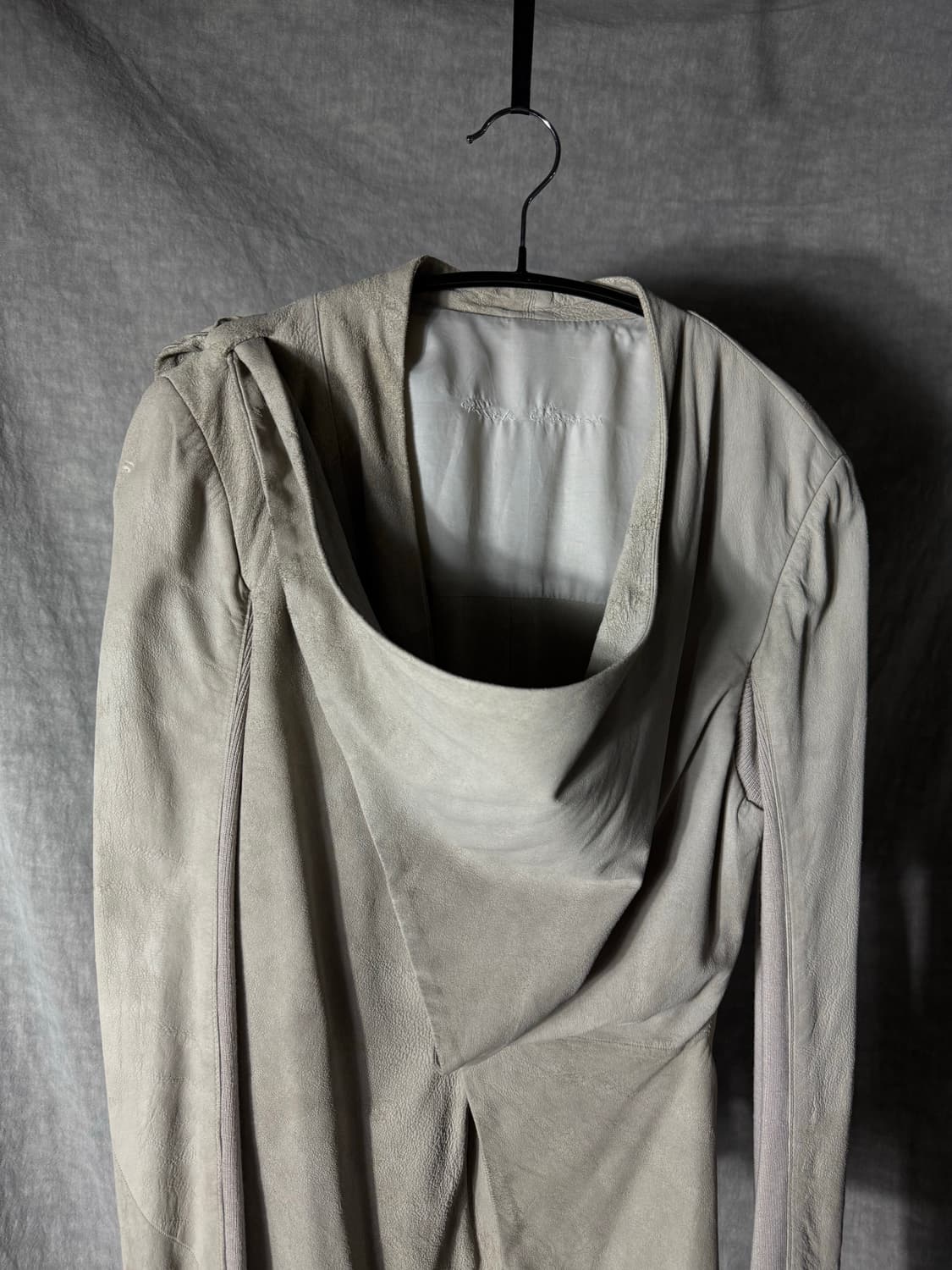 Rick Owens Draped Leather Jacket 상품이미지4