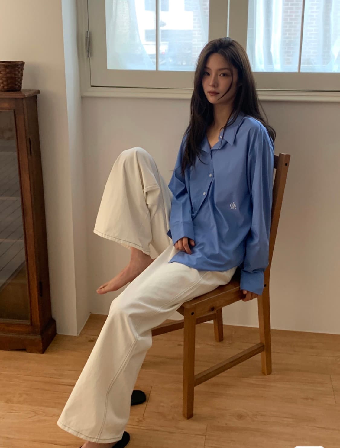 시티브리즈 링클 프리 베이직 셔츠(블루) 상품이미지3