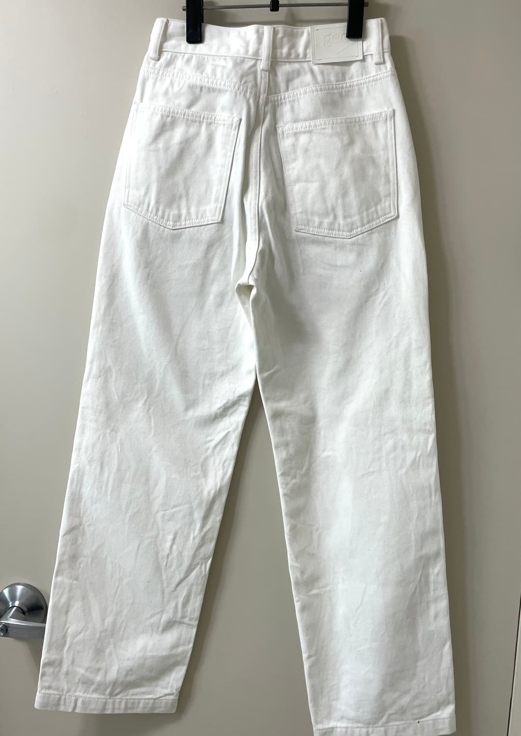 게드 화이트 팬츠 퓨어 코튼 진  상품이미지4