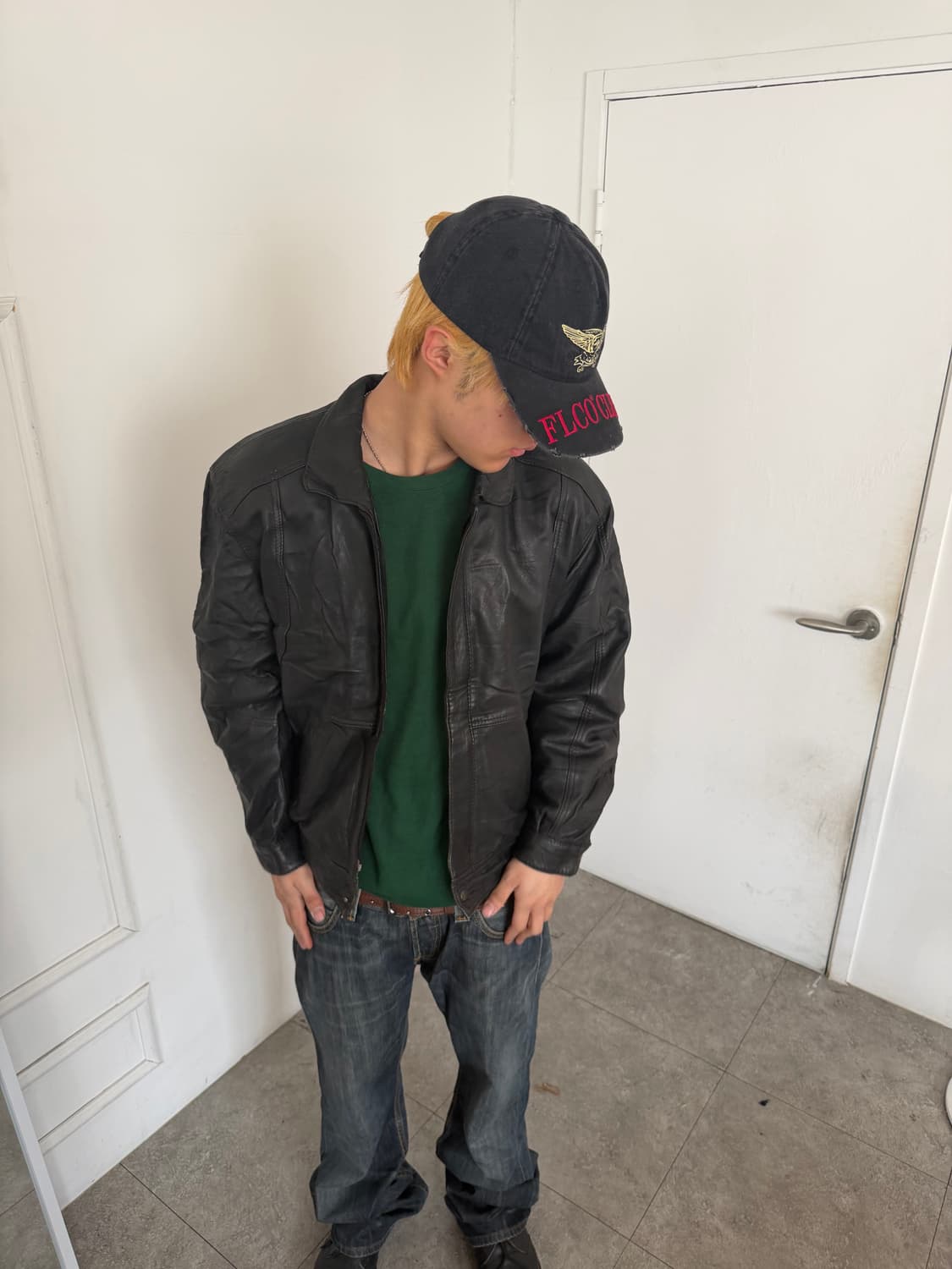 레더 봄버 자켓 상품이미지3