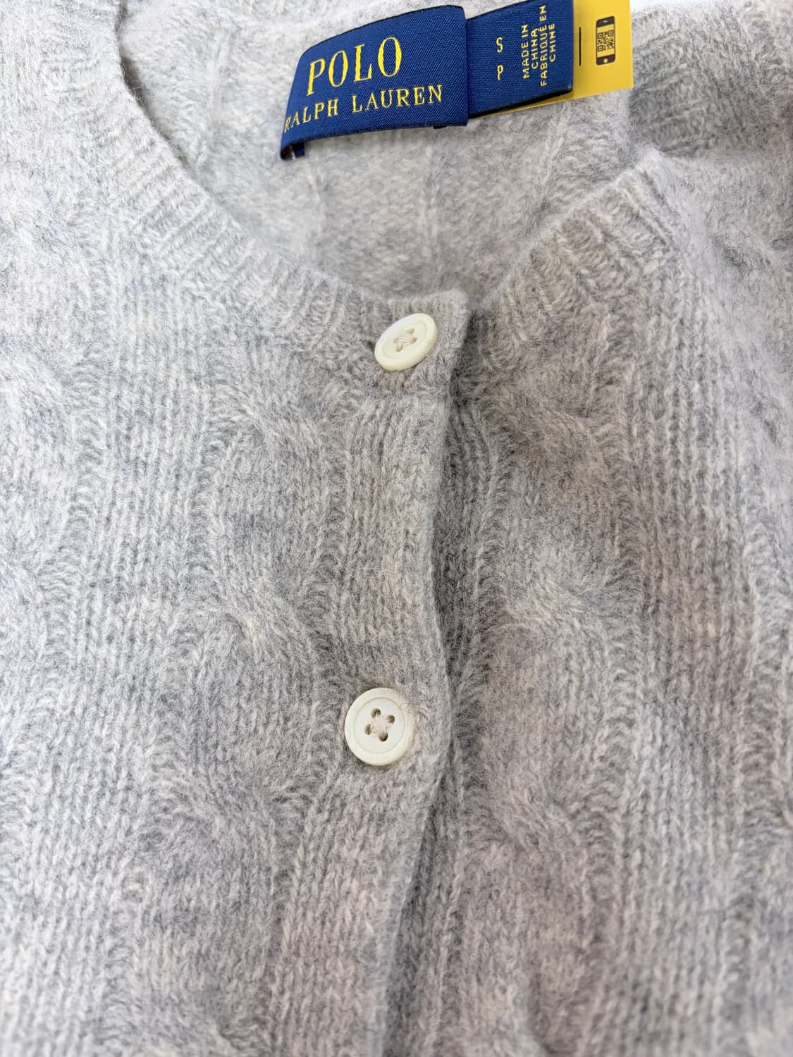 폴로 랄프로렌 캐시미어 니트가디건 S 정품 라이트 그레이 상품이미지2