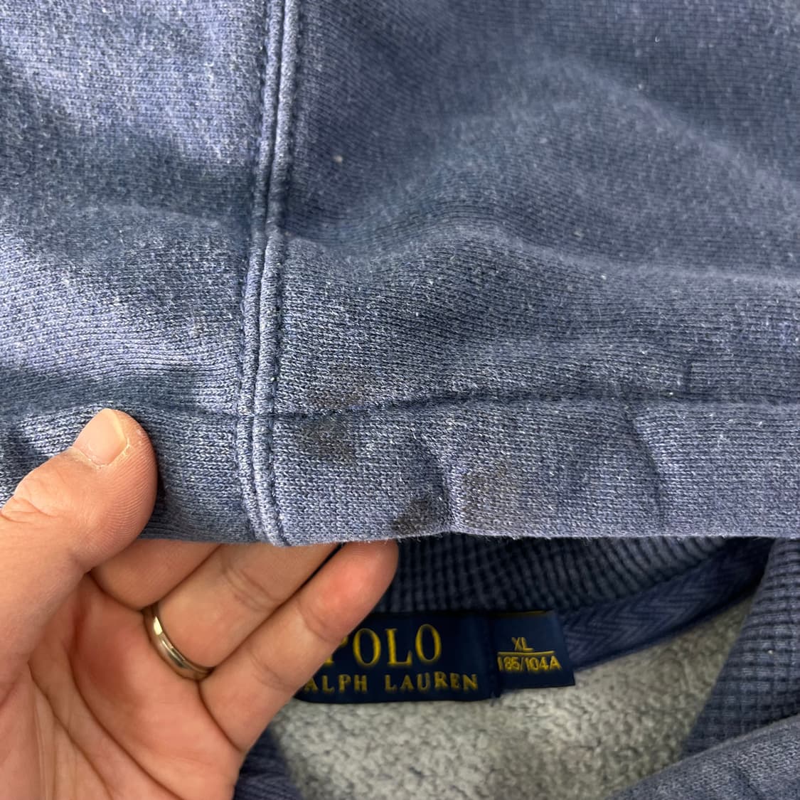 105 폴로랄프로렌 블루그레이 와플 후드집업 상품이미지5