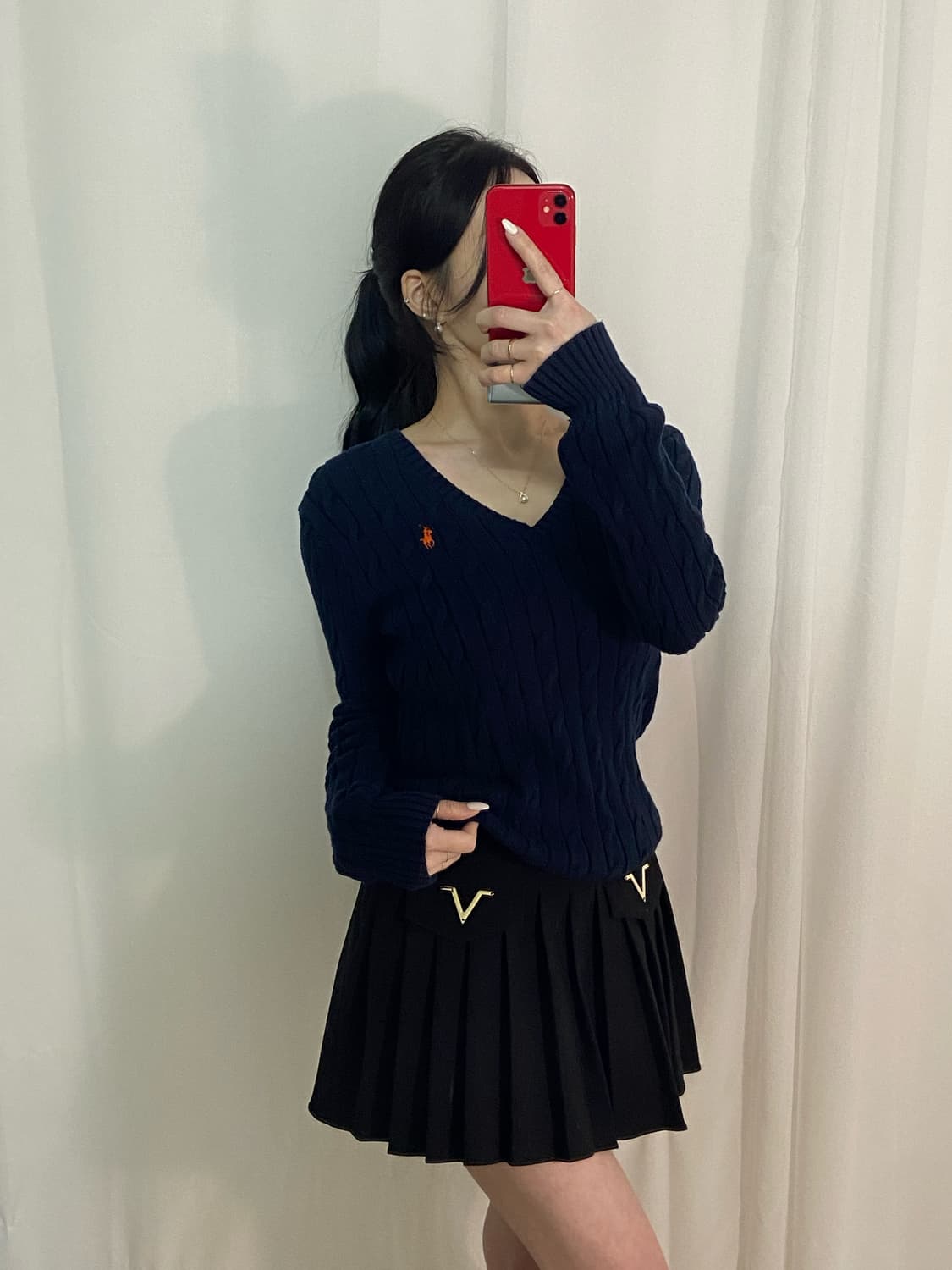 폴로 꽈배기 니트 가디건
 상품이미지1