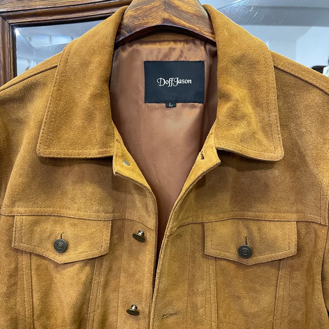 도프제이슨 소가죽 스웨이드 자켓 상품이미지3