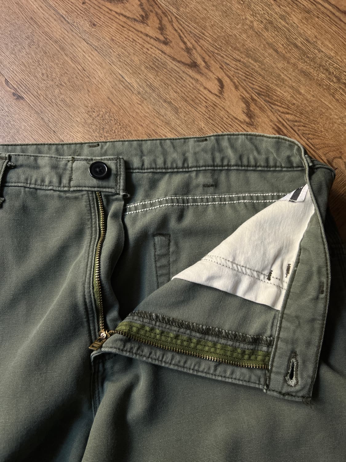 [36]칼하트 USA 모스그린 라이트 캔버스 워크팬츠 상품이미지3