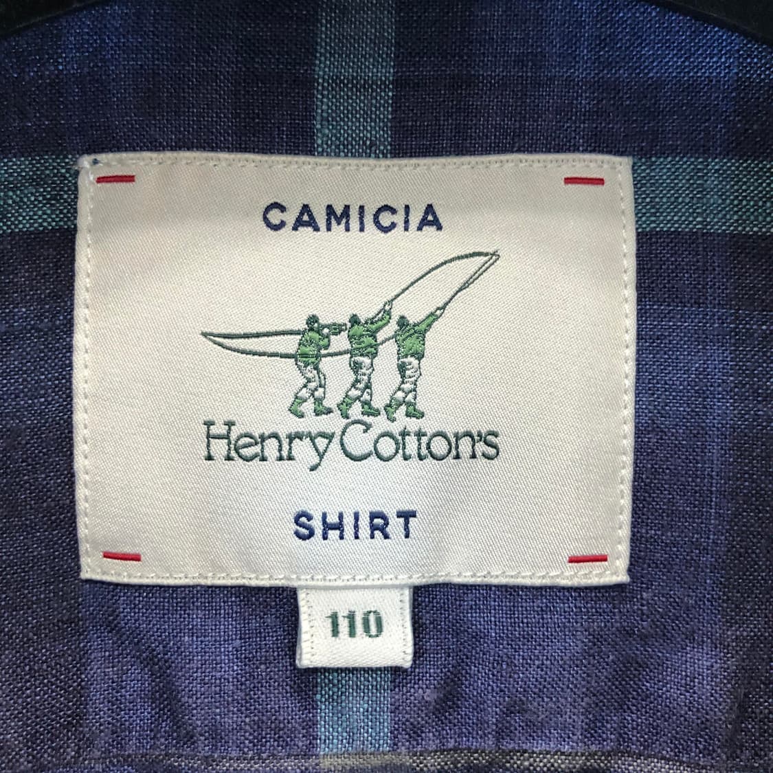 헨리코튼 린넨 100% CAMICIA 체크셔츠 110 상품이미지5