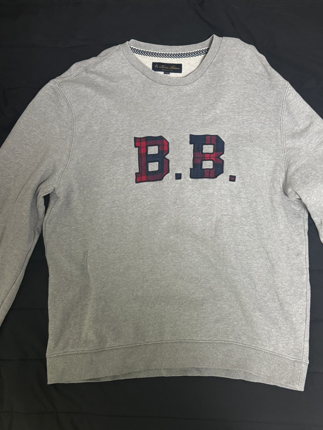 브룩스 브라더스 프렌치 테리 로고 크루넥 스웻셔츠 그레이 상품이미지1