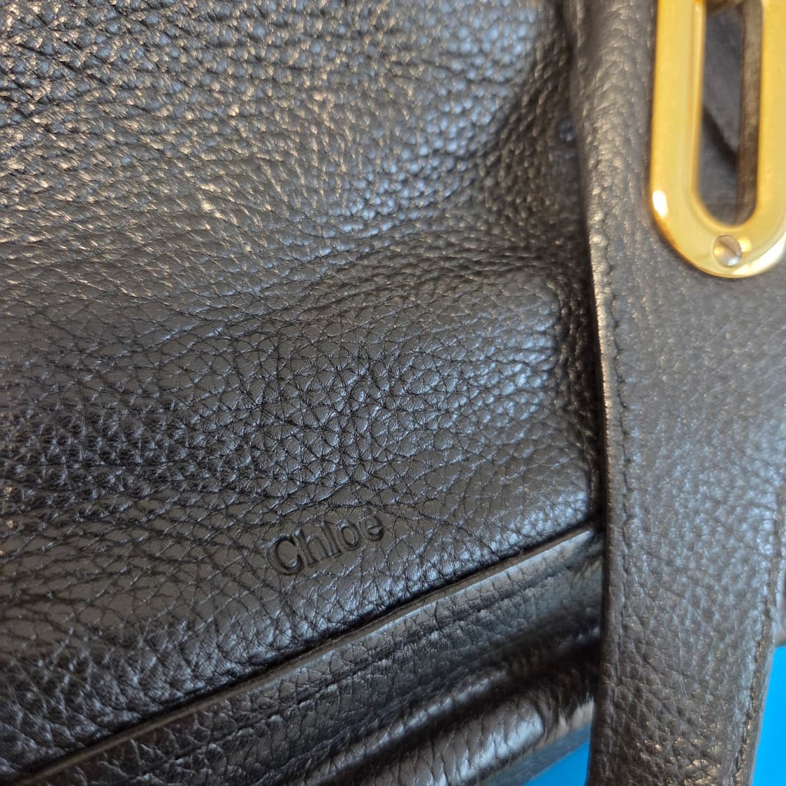 chloe 끌로에 정품 미디움 파라티백 금장 블랙 토트 숄더 상품이미지3