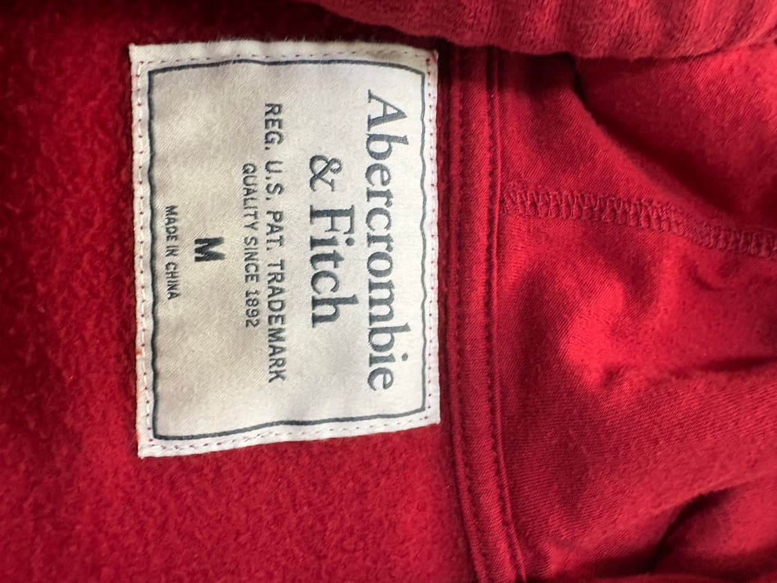 아베크롬비 후드집업 레드 m 상품이미지2