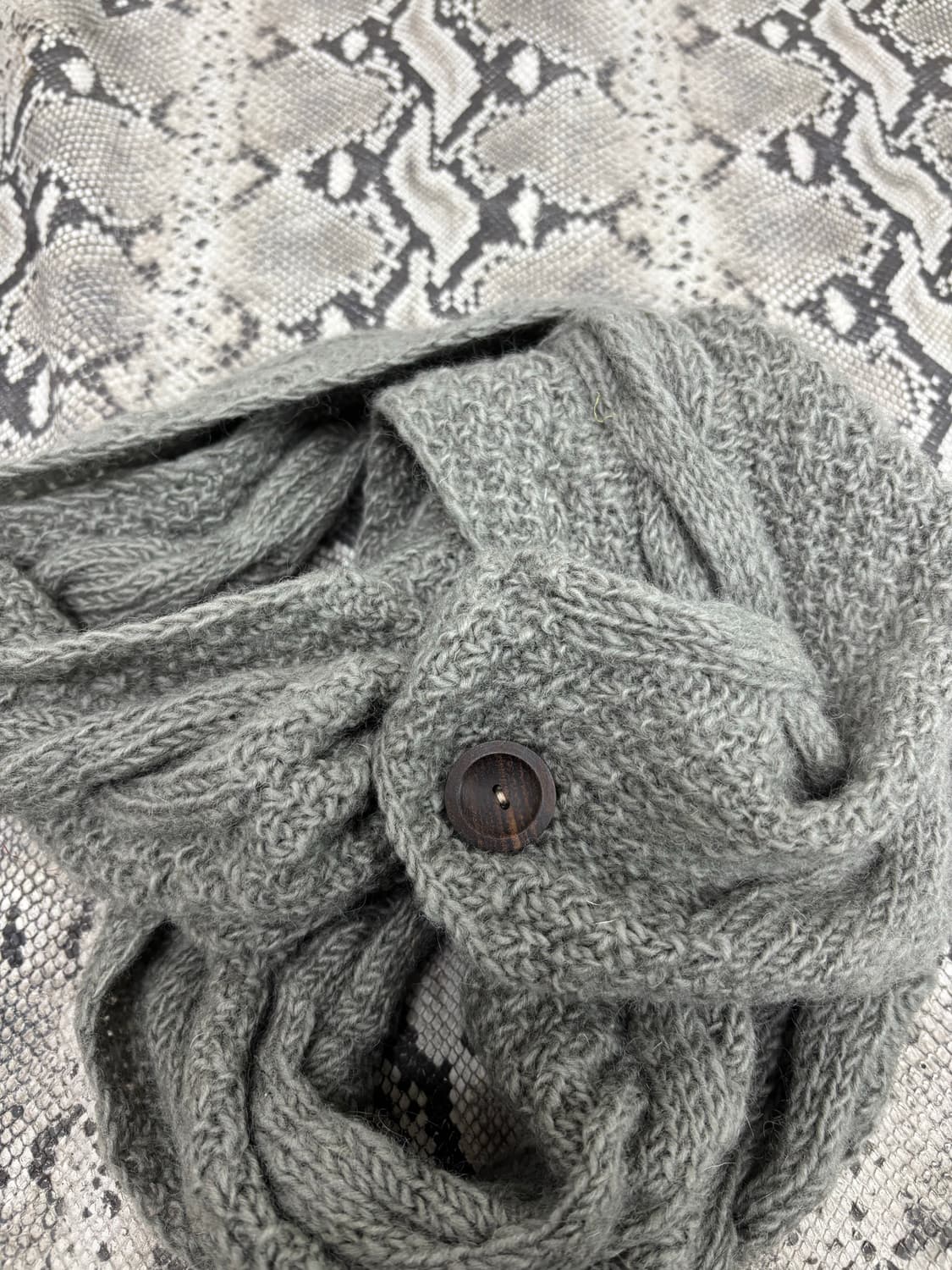 9Button Detail Layered Scarf 2.8 상품이미지5