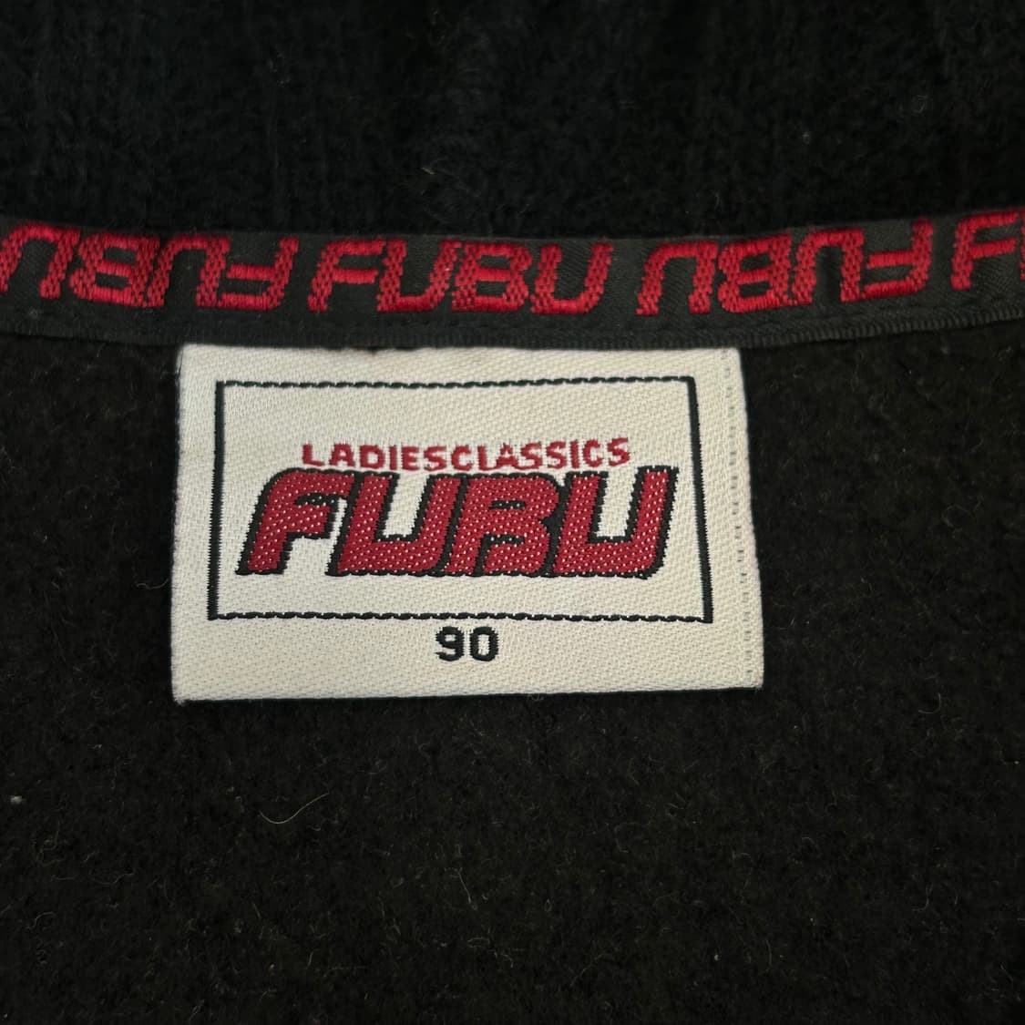 FUBU 후부 백포인트 니트슬리브 후리스 후드집업 상품이미지6