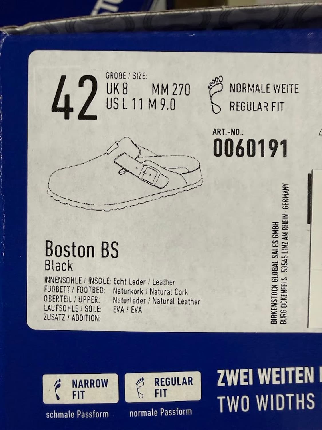 버켄스탁 보스턴 레더 블랙 상품이미지3