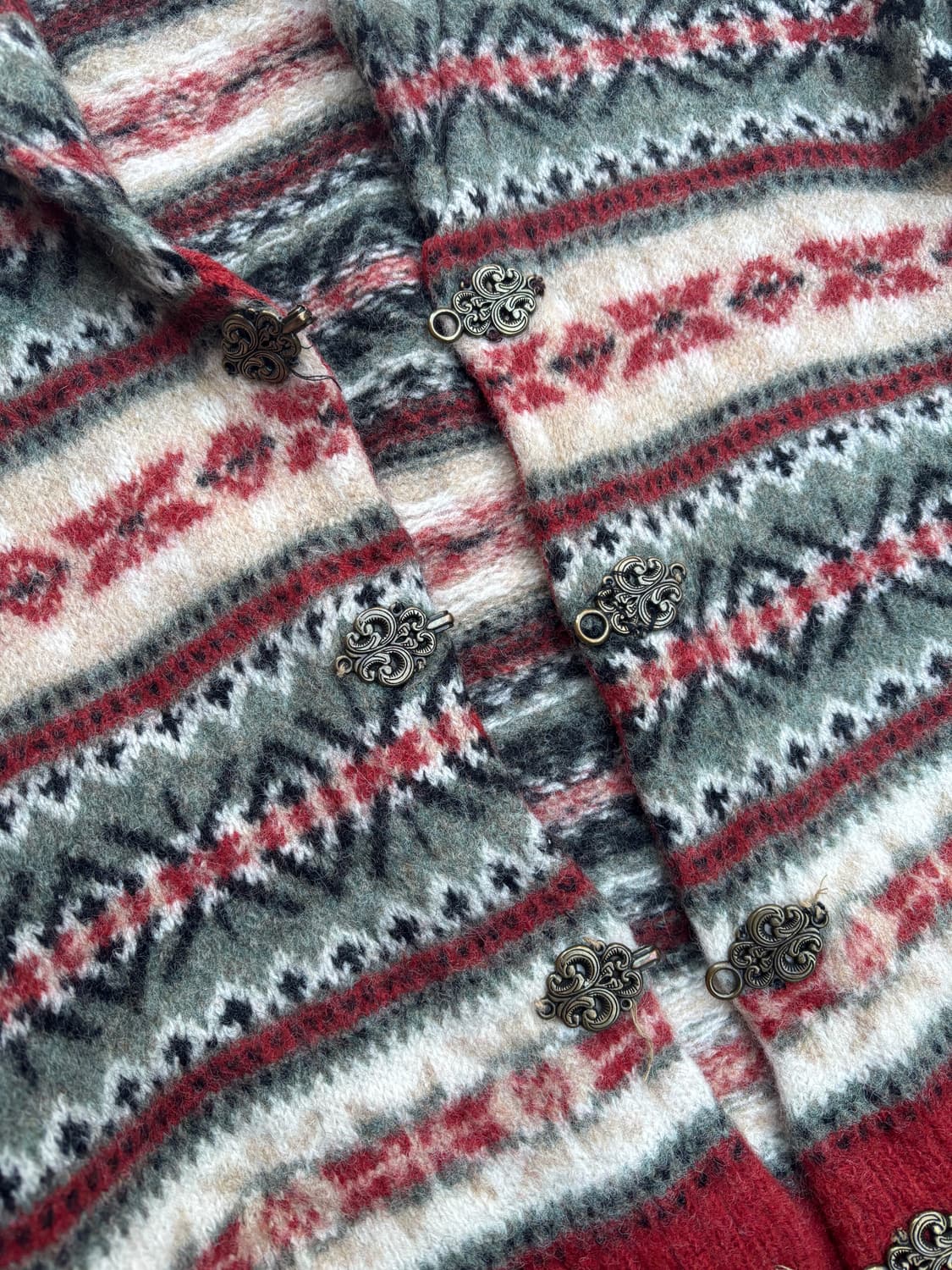 빈티지 노르딕 울 니트 가디건 상품이미지2