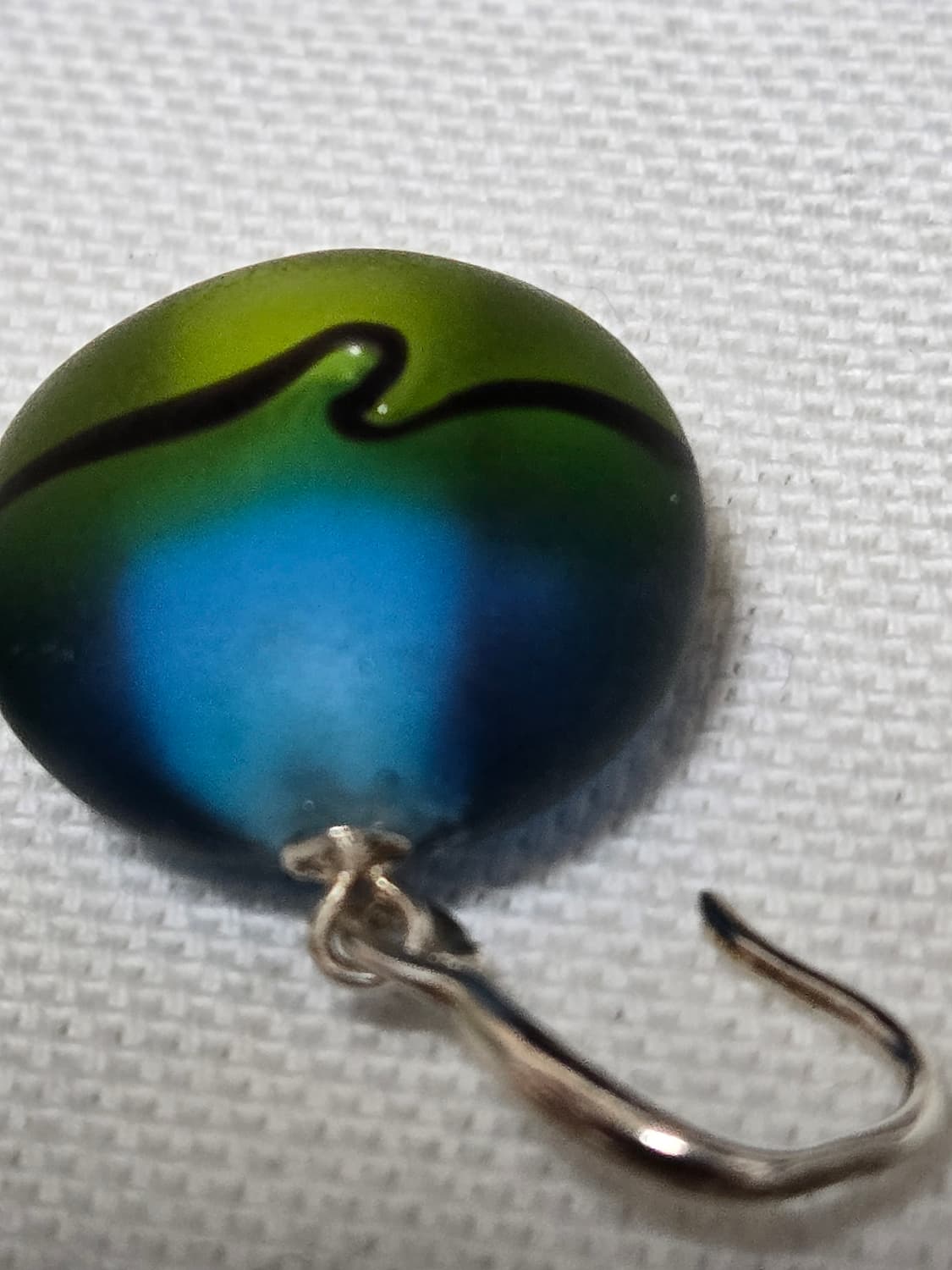 유럽 아틀리에 감성 아트글라스 실버 귀걸이 상품이미지7