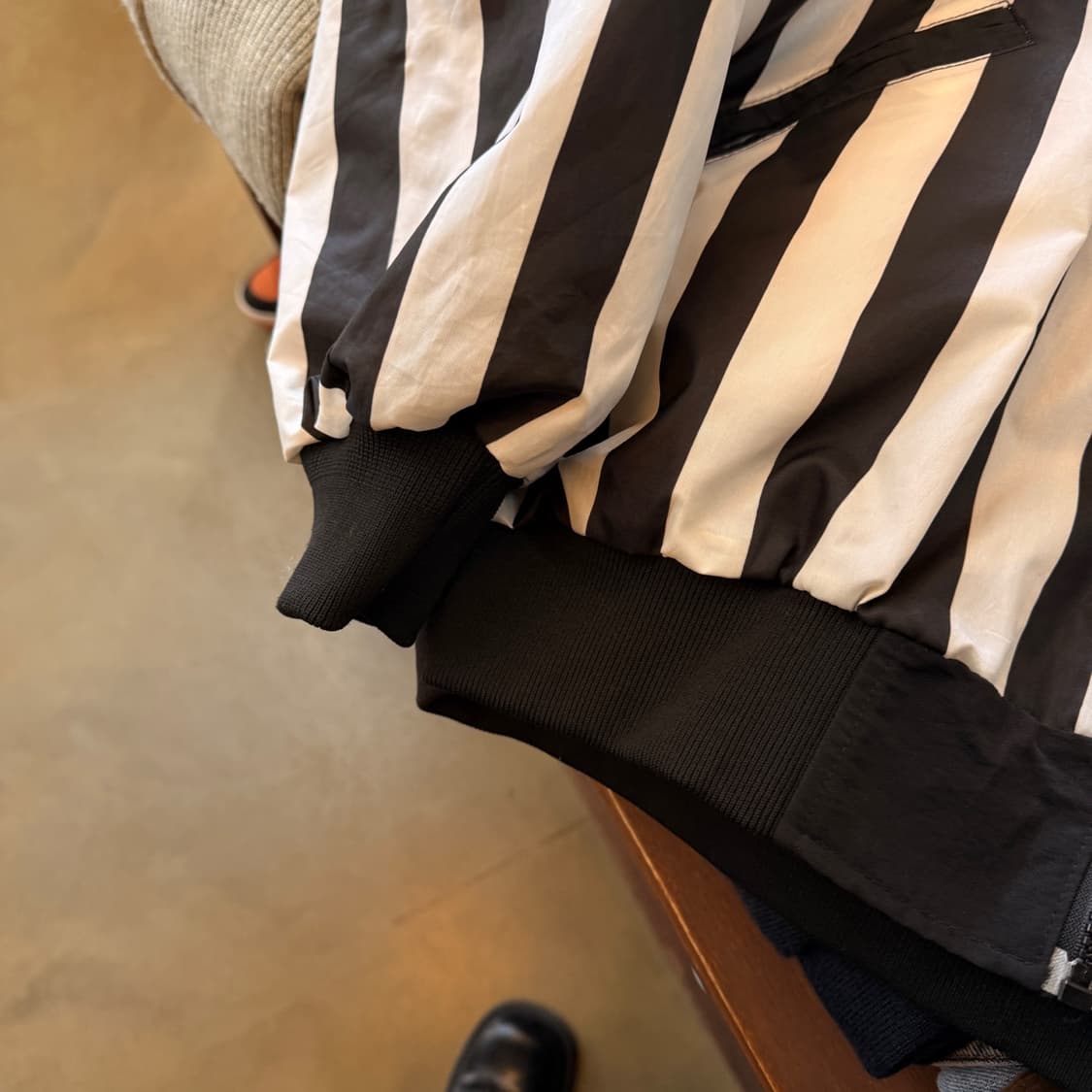 80S +POS 미국빈티지 레프리 블랙앤화이트 자켓 상품이미지3