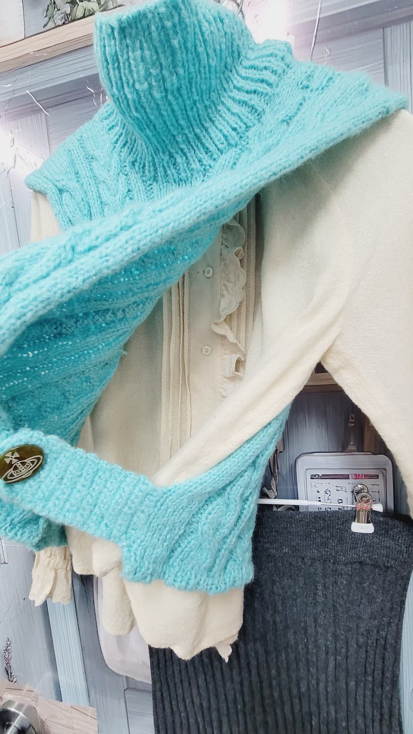 핸드메이트 케이블 니트. 수입 캐시미어 니트스커트 상품이미지9