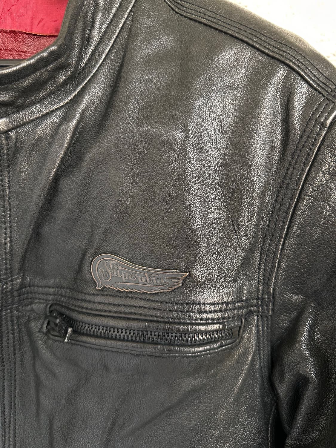 superdry real leather jacket 상품이미지5