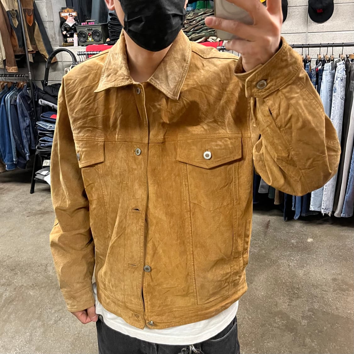 90s 빈티지 가죽 트러커 자켓 (105-110) 상품이미지8
