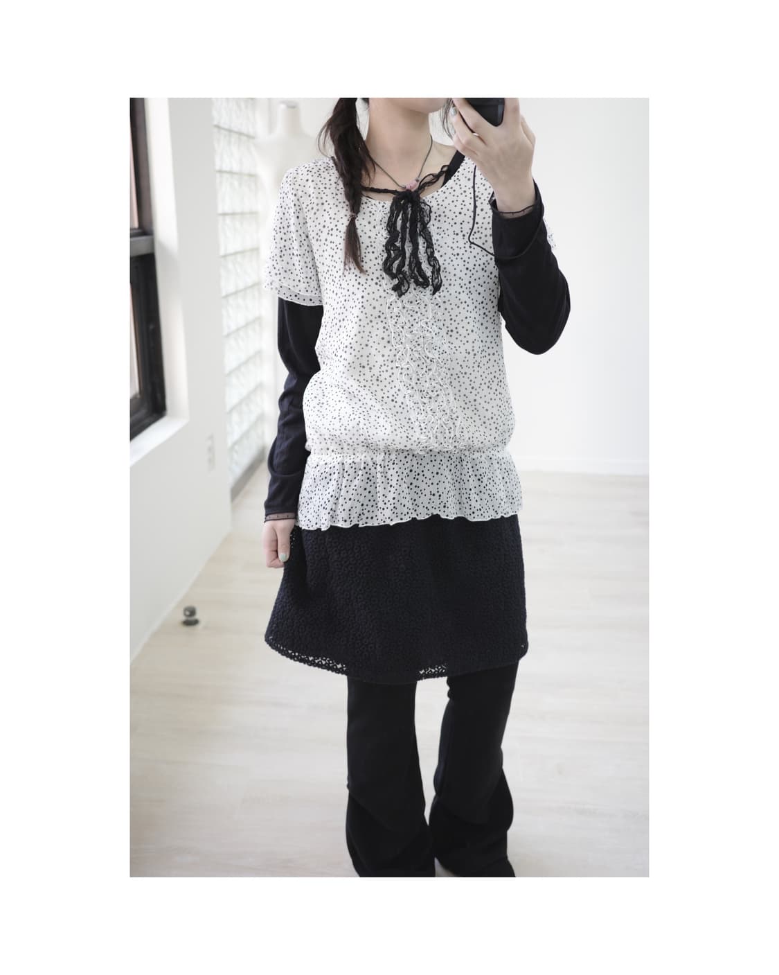 Pingle 1815 middle skirt 상품이미지5