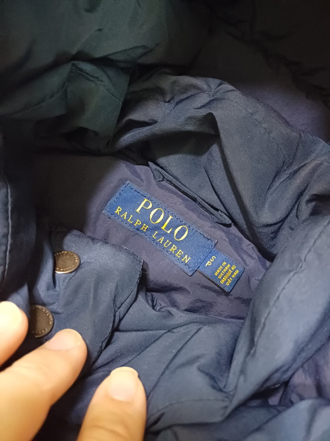 폴로랄프로렌 후드 다운자켓 S사이즈 네이비 상품이미지2