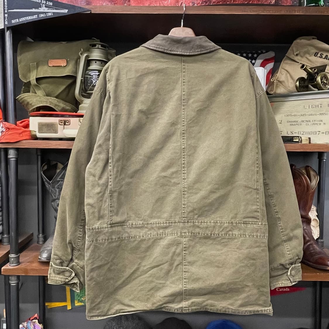 90s 팀버랜드 웨더기어 레더 카라 초어 워크 자켓 / 워크 웨어 상품이미지2