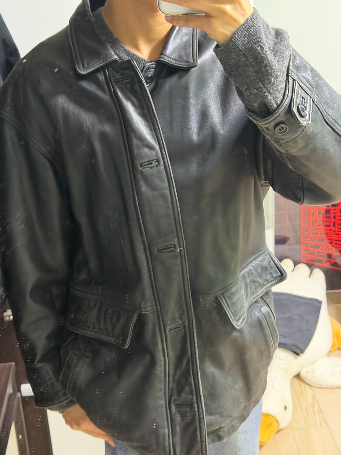 Sunvalley 램스킨 레더 카코트 상품이미지3