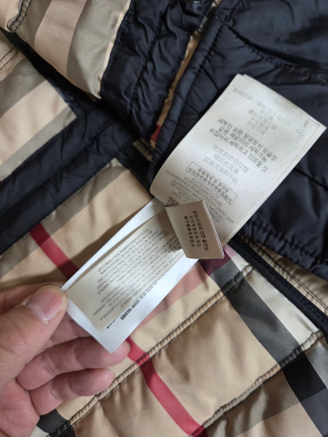 버버리 브릿 여성 레더 경량패딩 자켓 xl 상품이미지6