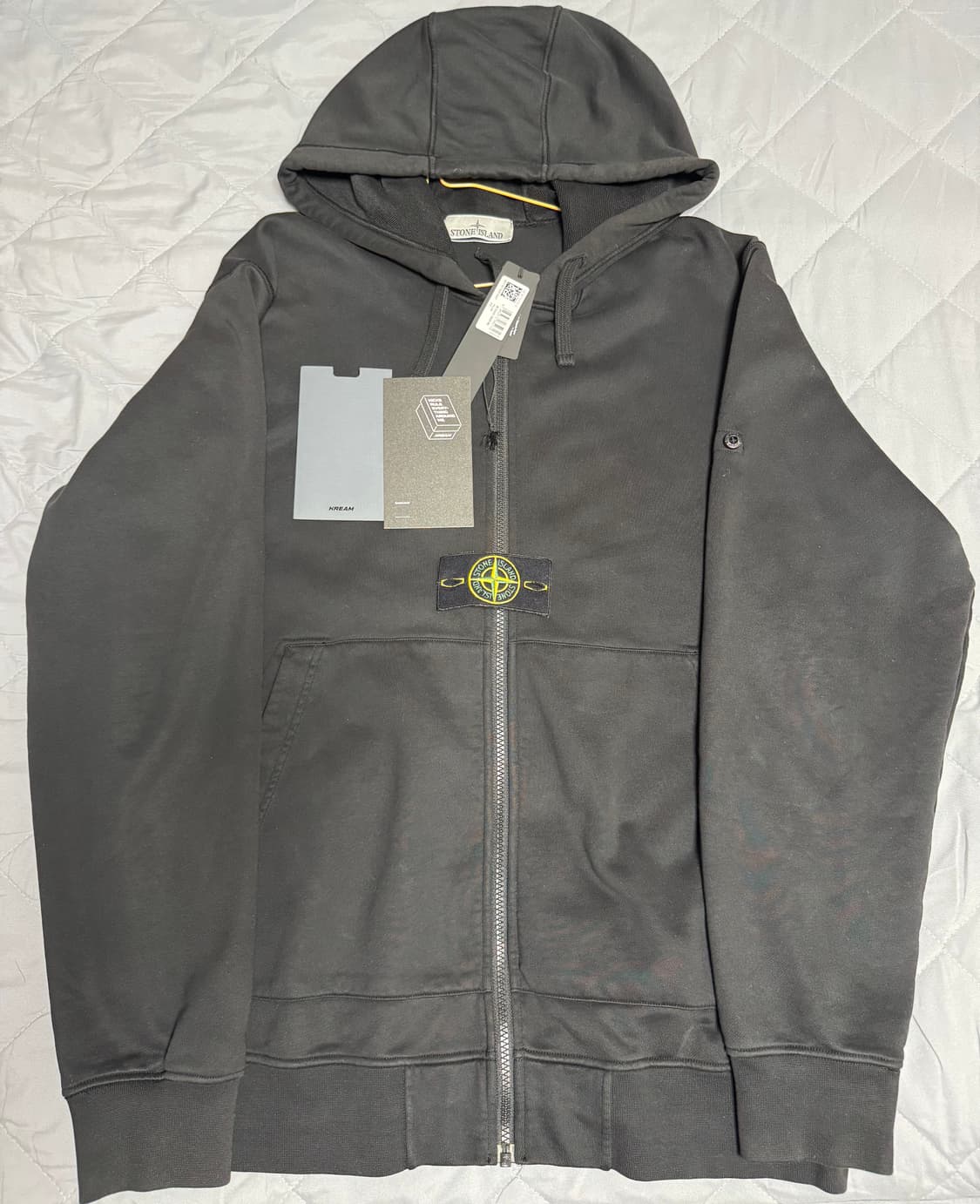 [2XL]24SS 스톤아일랜드 블랙 후드집업 상품이미지1