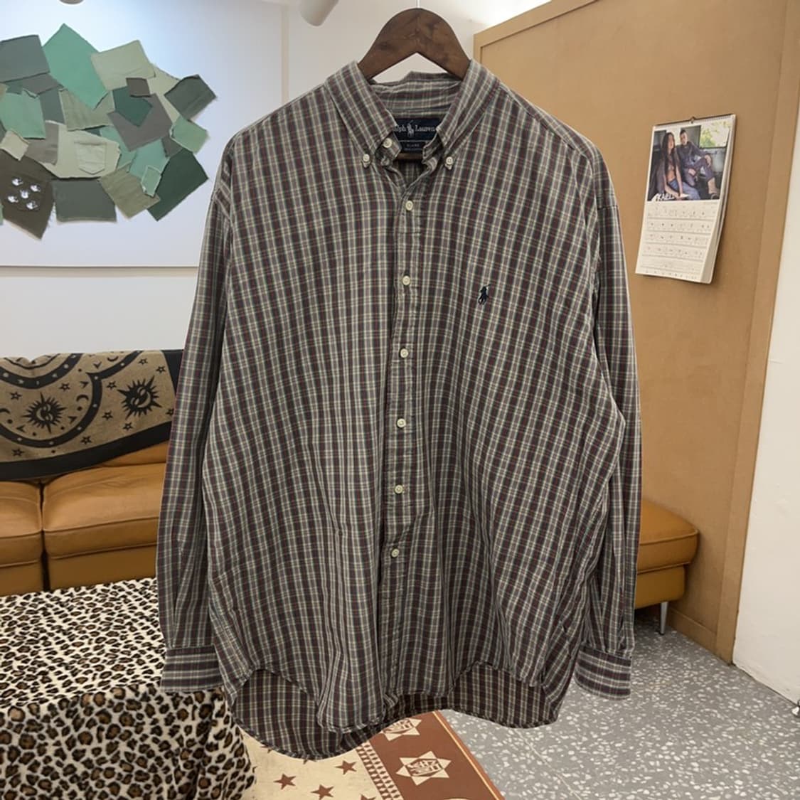 폴로 랄프로렌 빈티지 컨트리 오버핏 체크 셔츠 L C09557 상품이미지3