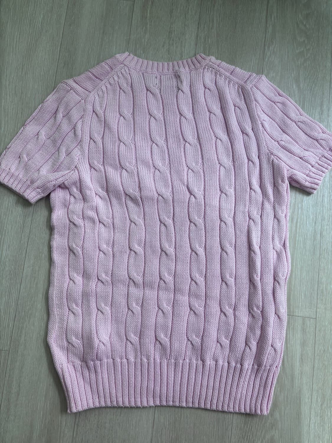 폴로 반팔니트 딸기우유색 핑크 s 상품이미지2