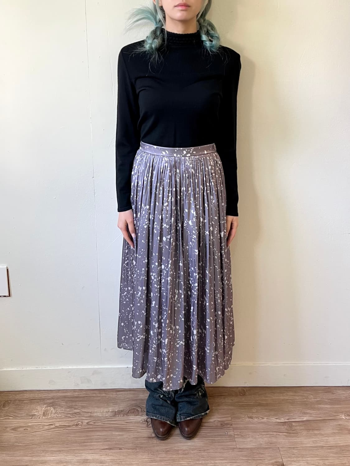 any FAM 페인팅 플리츠 스커트 상품이미지8