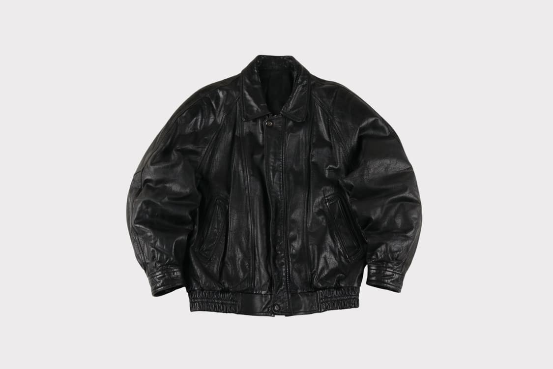 [L] 빈티지 소가죽 블루종 자켓 상품이미지1