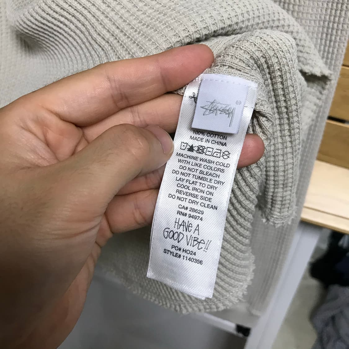 스투시 래글런 써멀 롱슬리브 크루 본 상품이미지5