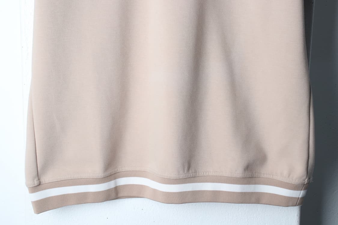 (L-XL) 드로우핏 반팔 티셔츠 브이넥 베이지 폴리 캐주얼-H32862 상품이미지4